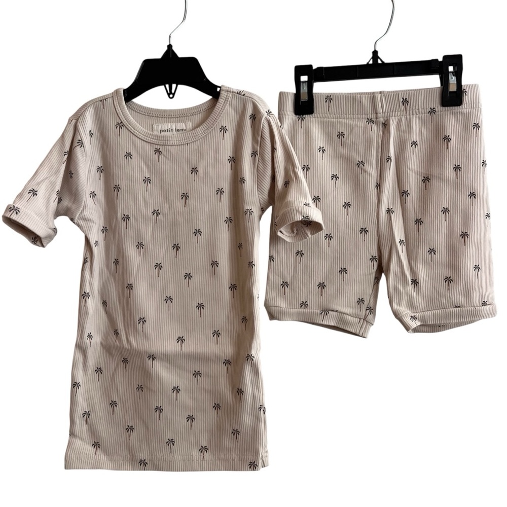 Petit Lem Palm Tree Kids Pajama Set